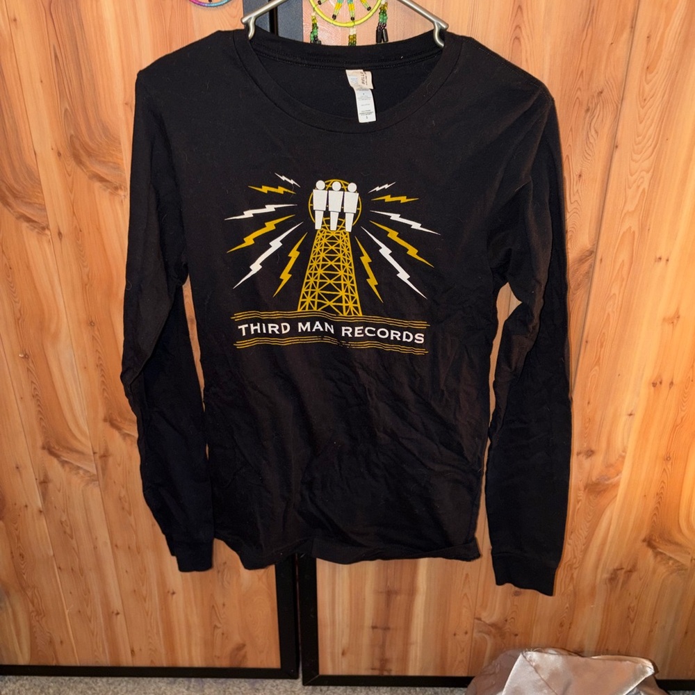 Men's Long Sleeve Black Graphic Shirt
